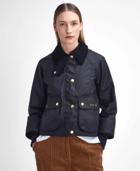 Barbour Donna Giacca cerata Beadnell dal taglio crop