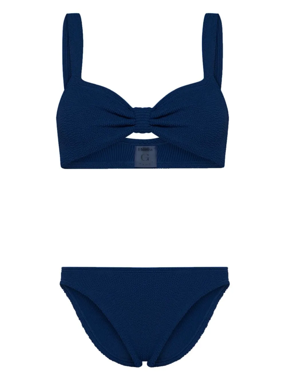 Bikini a coste bonnie in blu Hunza G - donna