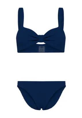 Bikini a coste bonnie in blu Hunza G - donna