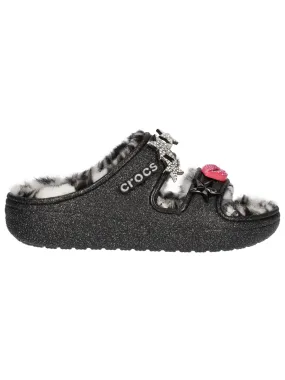 Ciabatta platform Crocs Classic Cozzy da donna nera