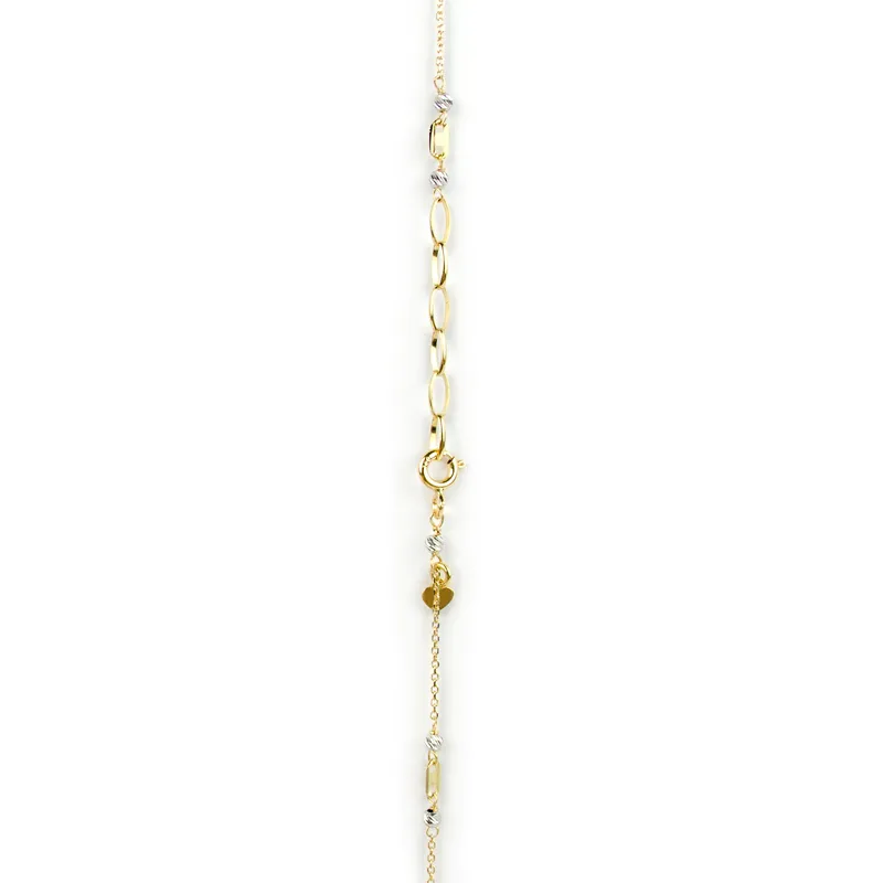 Collana bicolore in oro giallo e oro bianco