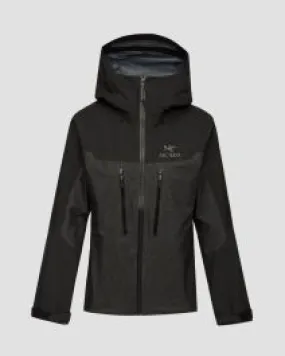 Giacca nera hardshell da donna Arcteryx Alpha