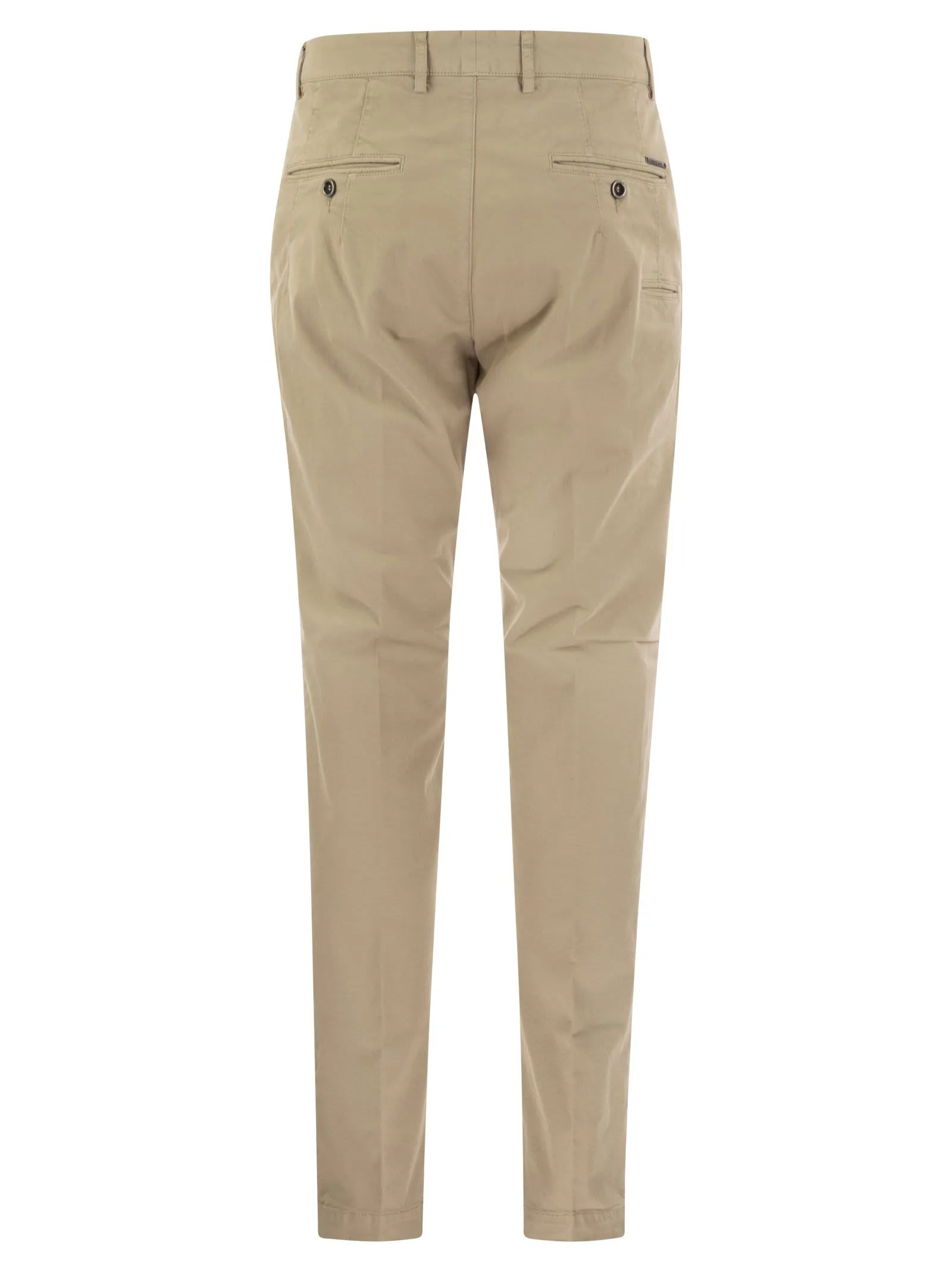 Pantalone chino in gabardina di cotone stretch