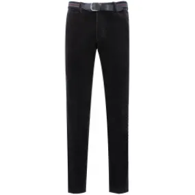 Pantaloni chino Henk ter Horst in cotone elasticizzato a coste antracite