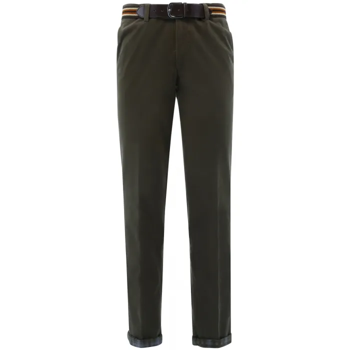 Pantaloni chino Henk ter Horst in cotone stretch Marrone