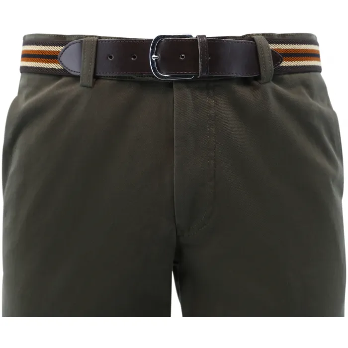 Pantaloni chino Henk ter Horst in cotone stretch Marrone