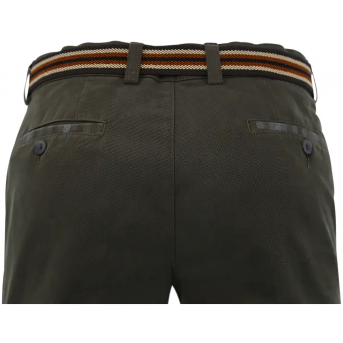 Pantaloni chino Henk ter Horst in cotone stretch Marrone