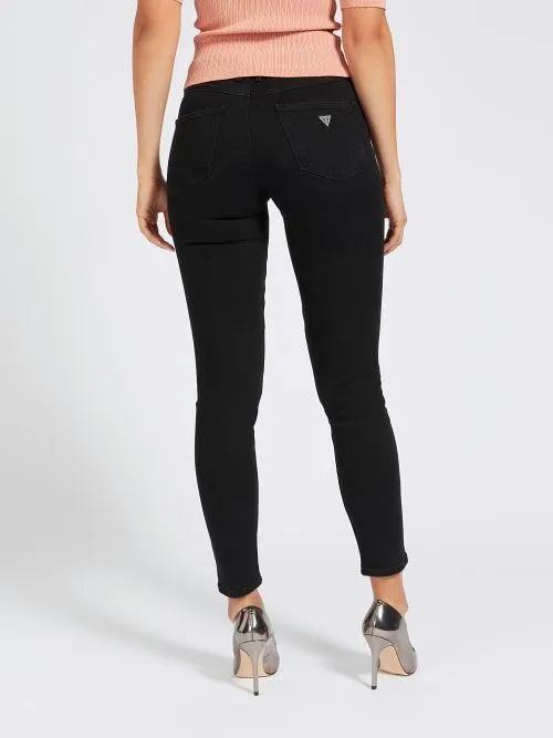 Pantaloni skinny fit nero guess