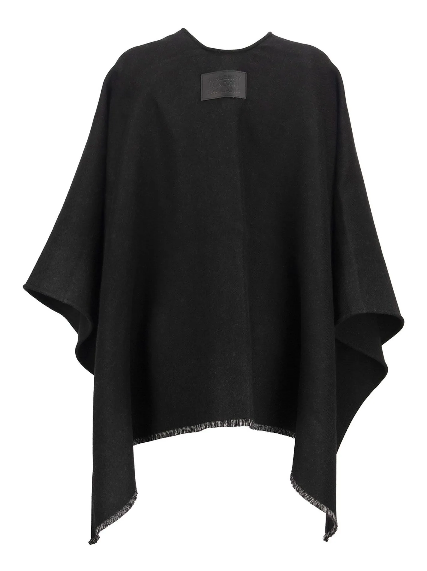 SOLID – Wool cape with jacquard monogram pattern