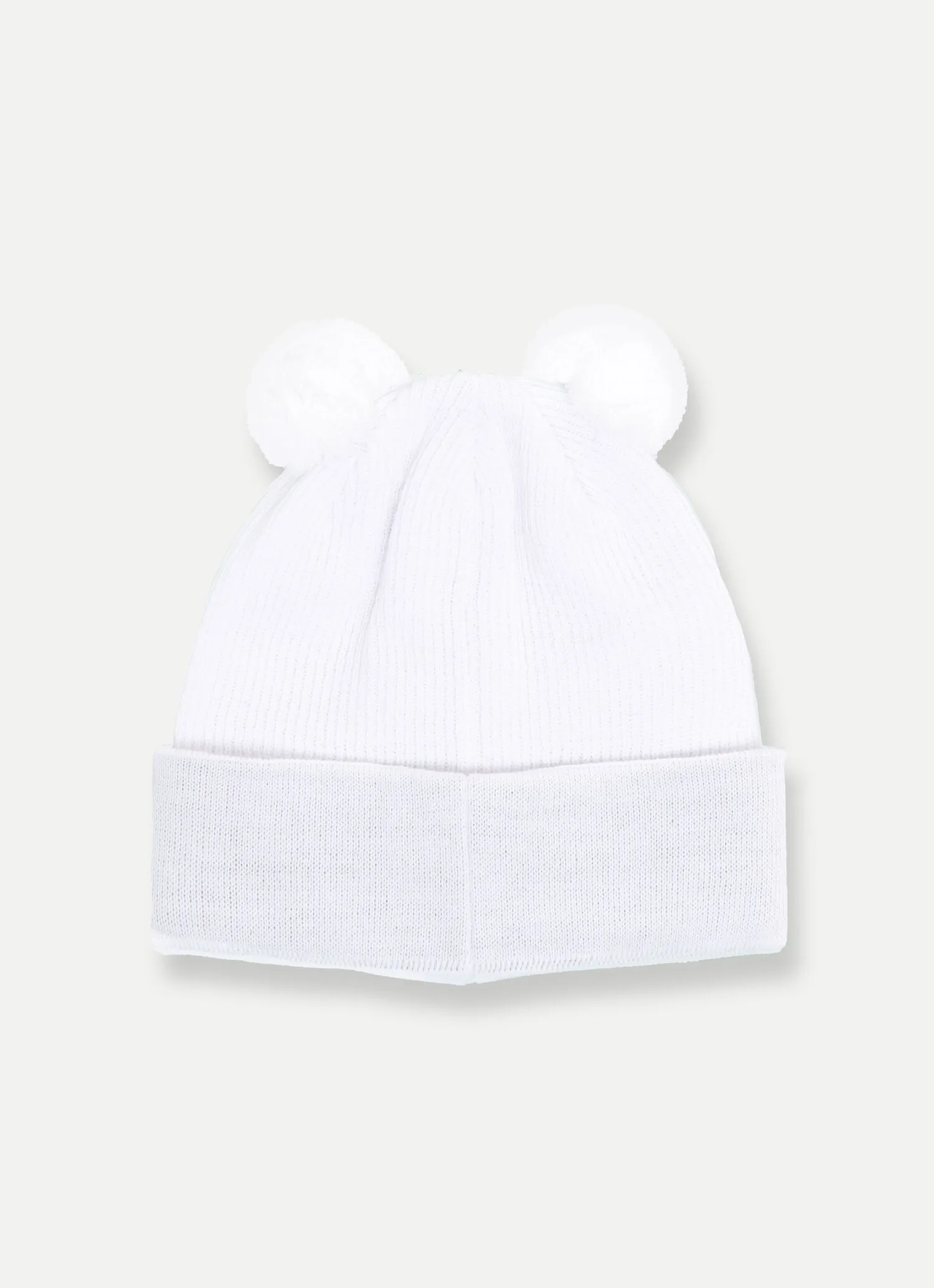 Unisex ribbed hat with pom-pom